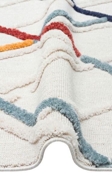 سجادة كونيش - 160x230 سم - كريمي وعدة ألوان