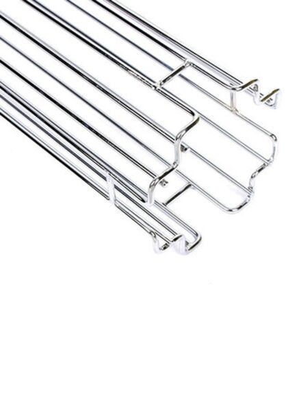 رف معدني لتخزين علب القهوة والشاي - فضي