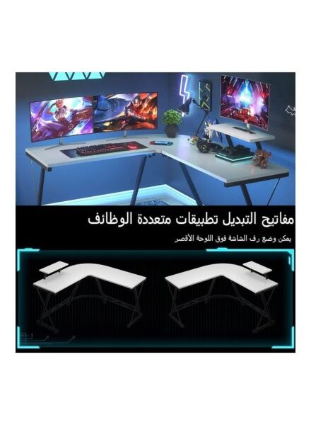 طاولة مكتب بالانس - أبيض وأسود