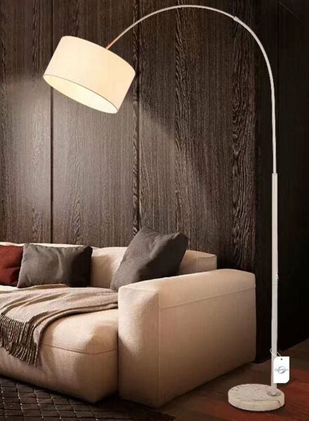 أبجورة أرضية نورديك بسيط لحماية العين - أبيض