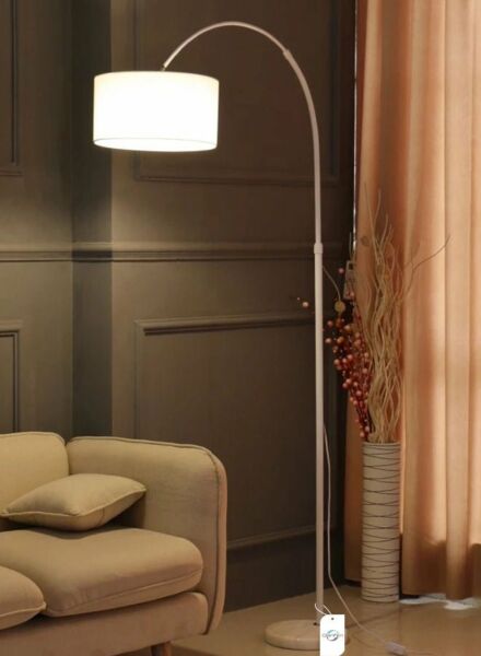 أبجورة أرضية نورديك بسيط لحماية العين - أبيض