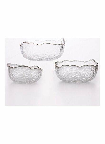 طقم أوعية تقديم ايزابيل 3 قطع - شفاف