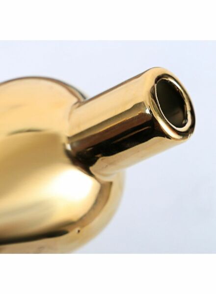 فازة ذهبية بورسلين بطابع أوروبي - ذهبي