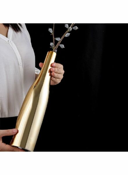 فازة بورسلين كلير بطابع أوروبي - ذهبي