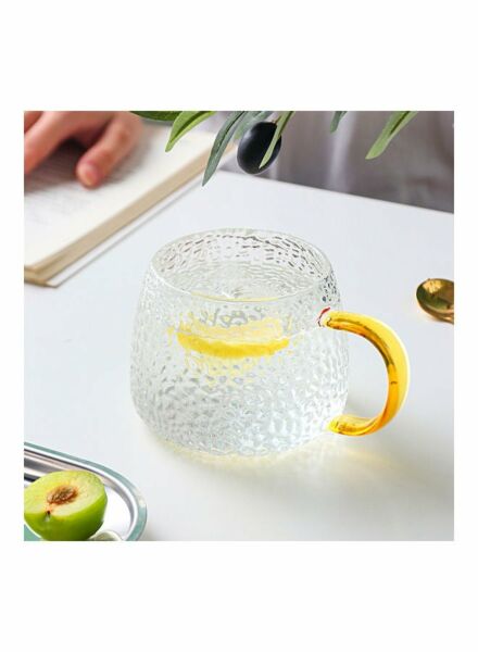 كوب أننس من الزجاج المطروق  -  شفاف