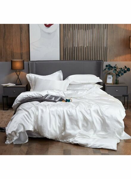 طقم غطاء لحاف كينج مكون من 4 قطع بوليستر سيبال  -  أبيض