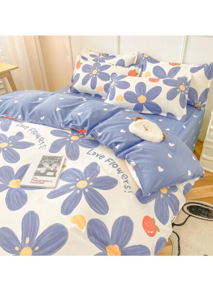 طقم غطاء لحاف شمنان  -  متعدد الالوان