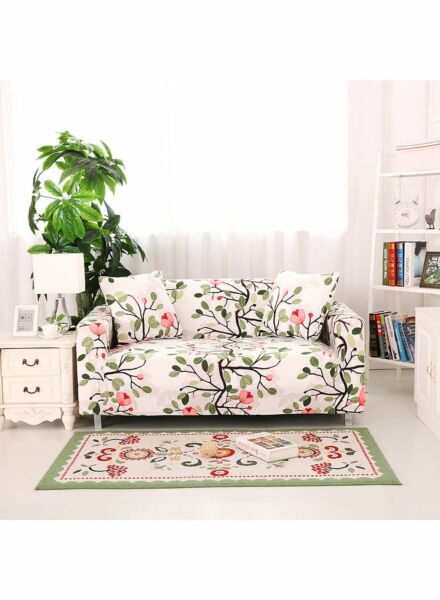 طقم غطاء أريكة ثلاث مقاعد مع غطاء وسادة - متعدد الالوان