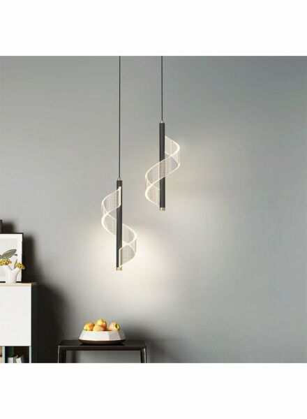 إنارة معلقة كورفا مزدوجة - اسود