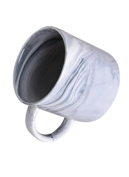 كوب سيراميك أمواج 360 مل - رمادي