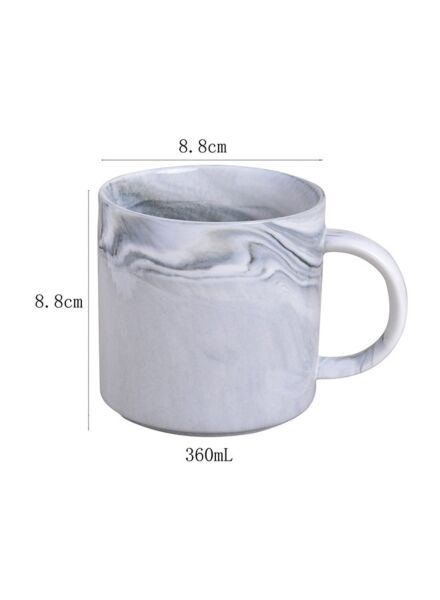 كوب سيراميك أمواج 360 مل - رمادي