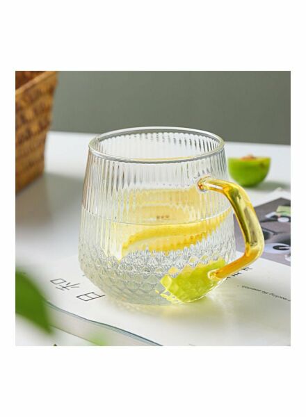 كوب زجاج مربع الشكل من شور - شفاف