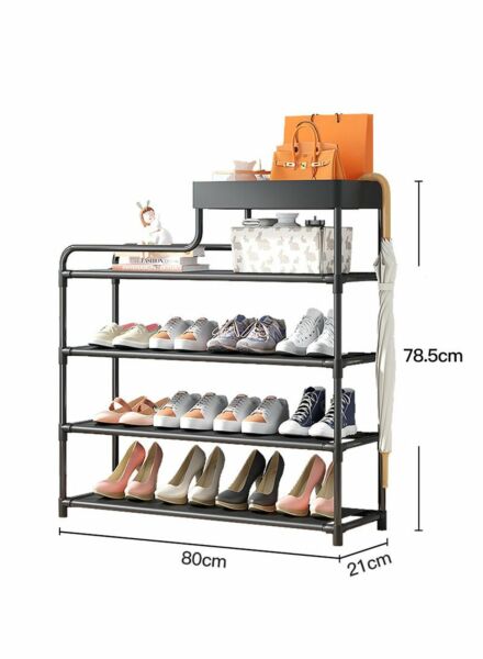 رفوف تنظيم للمدخل شاربدو ضد الغبار - أسود
