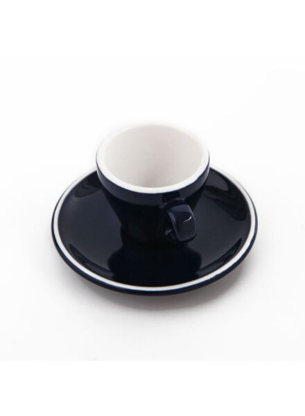 كوب مع صحن سيراميك شور - ازرق كحلي