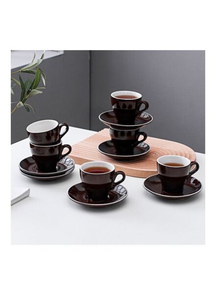 طقم فناجين قهوة وصحون