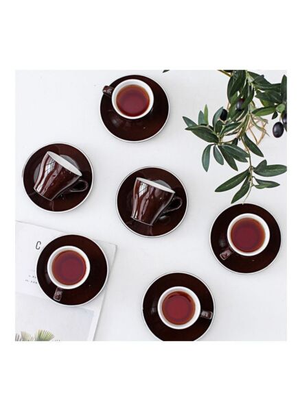 طقم فناجين قهوة وصحون