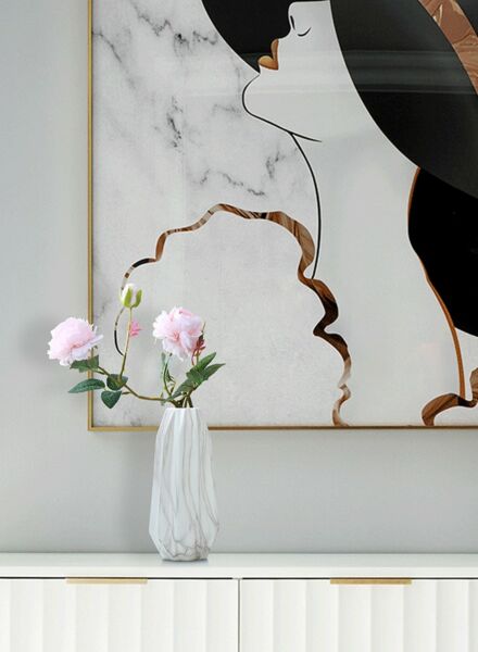 فازة ماربيلا سيراميك - أبيض