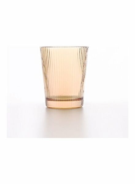كأس مخطط من الزجاج - بني