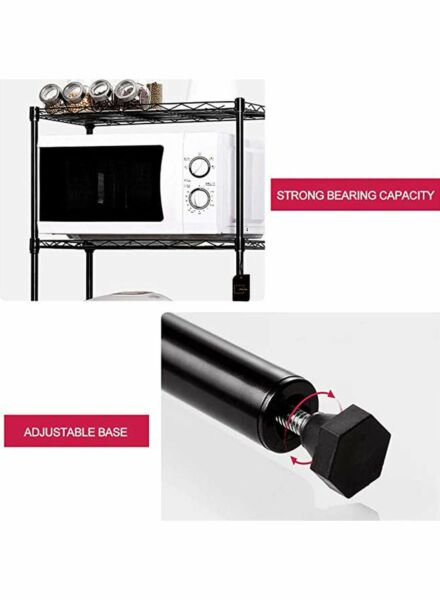 وحدة أرفف من الصلب - اسود