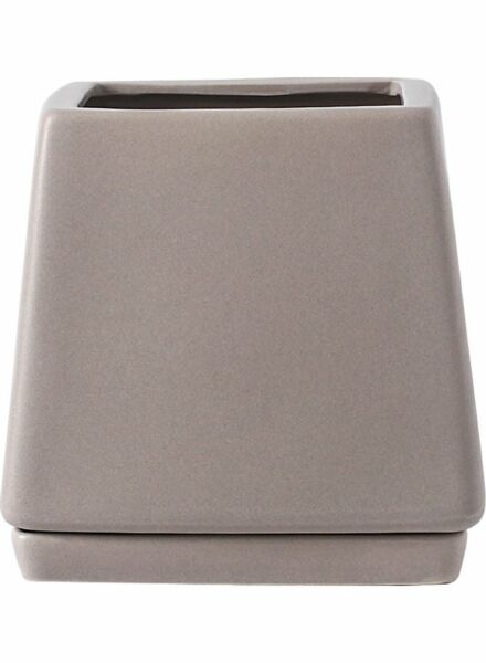 مركن زرع مربع مع صينية منفصلة بيج