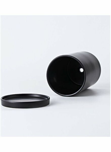 مركن زرع مع صينية لون أسود