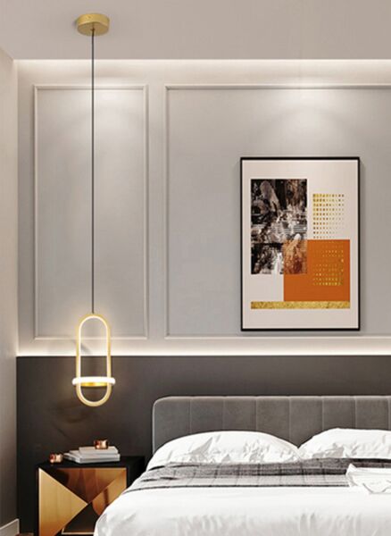 إنارة معلقة فردية رينج - ذهبي