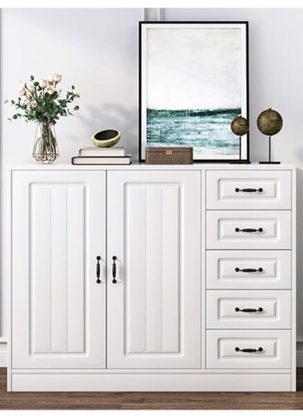 خزانة أحذية بابين وادراج يلدز - ابيض