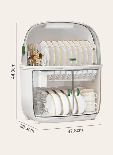 صندوق تخزين أدوات المطبخ مع رف تصريف