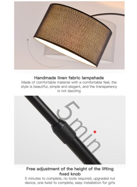 ابجورة ارضية مع طاولة جانبية لون اسود