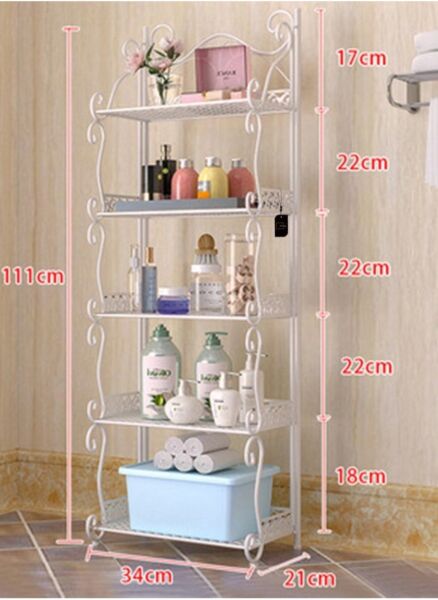 رف تخزين معدني قابل للطي - 5 طوابق