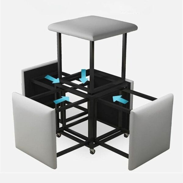 مقعد ومسند قدم متداخل 5 × 1 روميس - رمادي