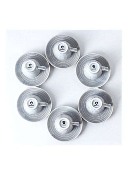 طقم فنجان قهوة 12 قطعة - ازرق فاتح