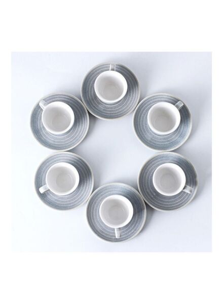 طقم فنجان قهوة 12 قطعة - ازرق فاتح