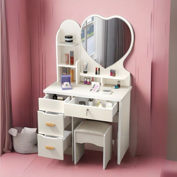 طاولة تزيين بمرآه ومقعد فانتازيا