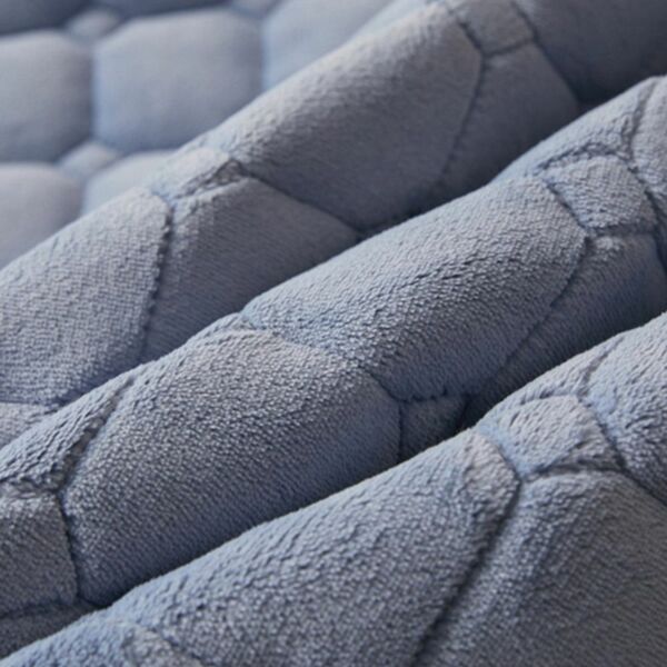 مرتبة شتوية مخملية مبطنة مضادة للكهرباء الساكنة 180×200 سم - ازرق