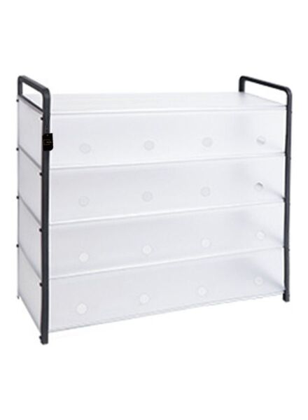 خزانة أحذية متعدد الأرفف أسود