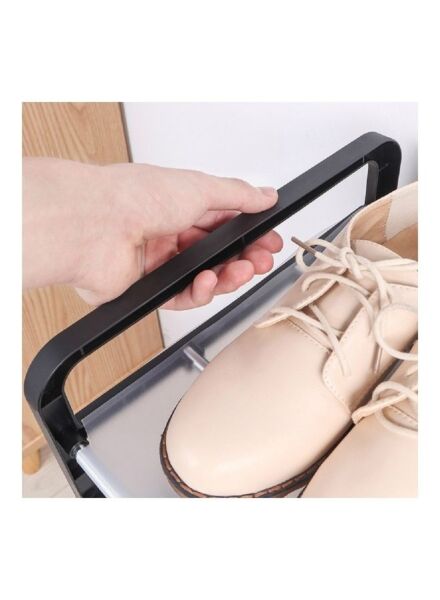 خزانة أحذية متعدد الأرفف أسود