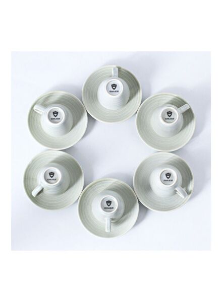 طقم أكواب وصحون كيلن 12 قطعة - اخضر فاتح