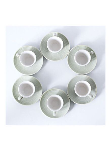 طقم أكواب وصحون كيلن 12 قطعة - اخضر فاتح