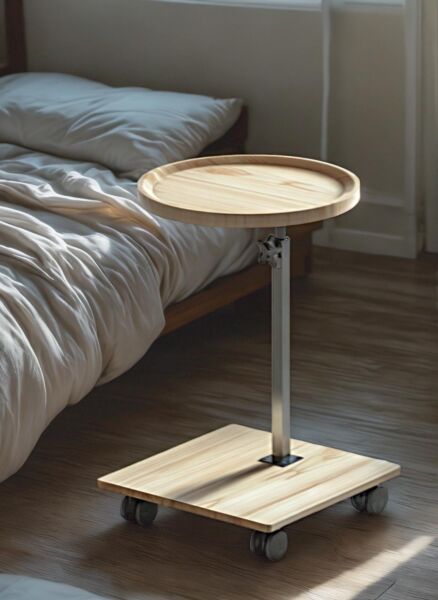 طاولة جانبية متحركة قابلة لتعديل الارتفاع