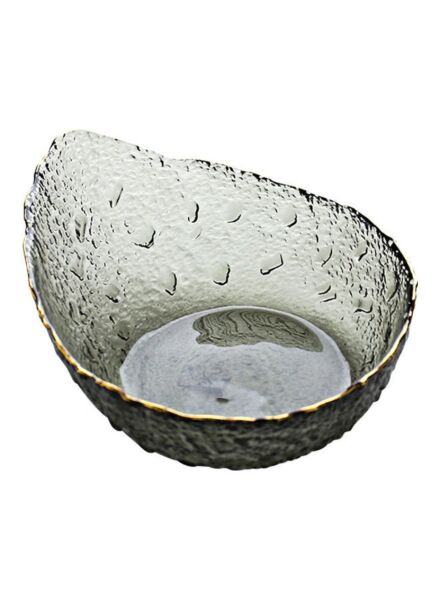 طبق فاكهة من الزجاج فوركس - رمادي