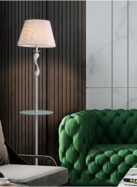 ابجورة أرضية مع طاولة روبرت - ابيض