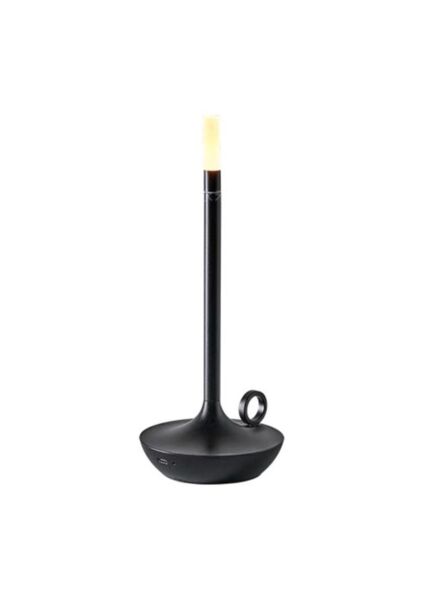 مصباح طاولة شكل شمع - اسود