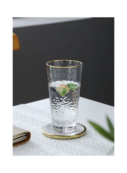 كوب فولبرايت من الزجاج المطروق 440 مل - شفاف