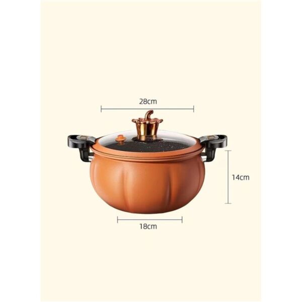 قدر ضغط 8 لتر غير لاصق من شاربدو - برتقالي