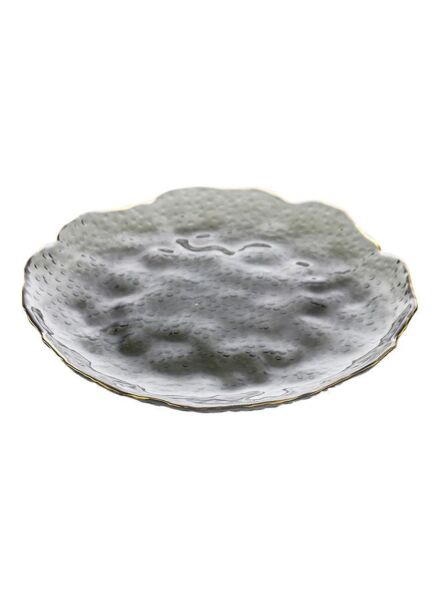 طبق تقديم مموج من شور - رمادي