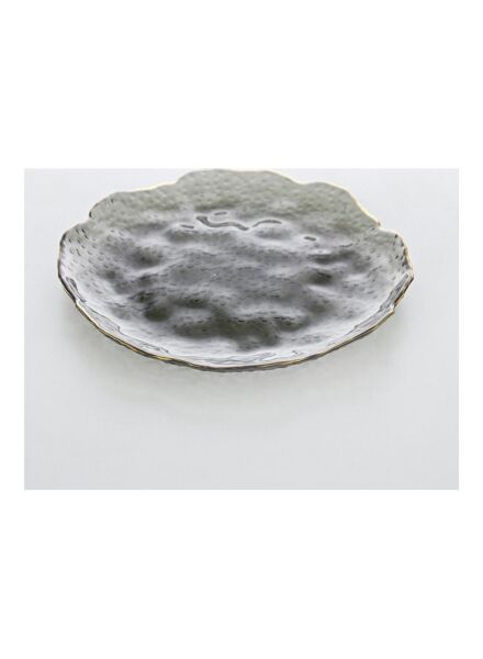 طبق تقديم مموج من شور - رمادي
