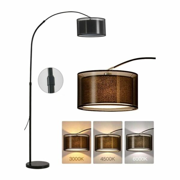 أبجورة أرضية ليد ثلاثي الألوان من نورديك - اسود