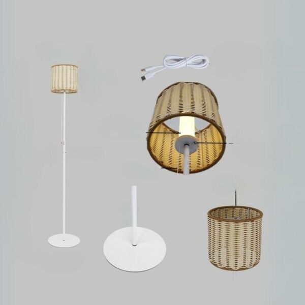 أبجورة أرضية بمنفذ شحن يو ا بي من شاربدو - ابيض