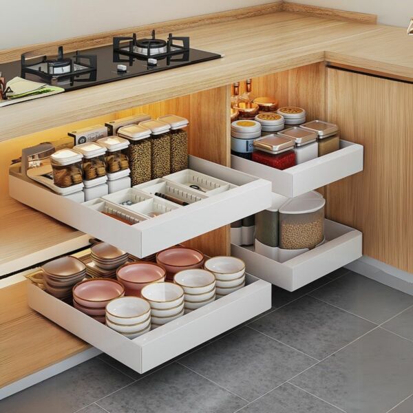 منظم أدراج من الستانلس ستيل من شاربدو - ابيض